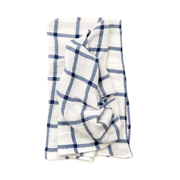 Clementine Kids Swaddle – Navy Plaid