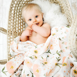 Clementine Kids Swaddle – Blush Bloom - Elenfhant