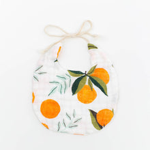 Clementine Kids Bib 2-Pack - Clementine and Citrus Stripe