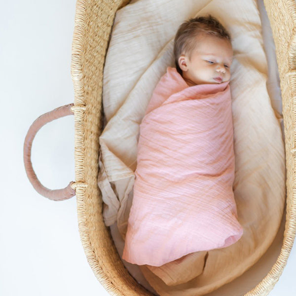 Clementine Kids Heirloom Swaddle – Grapefruit Pink