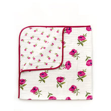 Clementine Kids Reversible Quilt – Raspberry Peony - Elenfhant