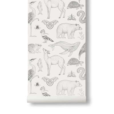 Ferm Living Katie Scott Wallpaper - Animals - Off White