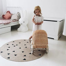 Ferm Living Kids Jute Carpet – Black Triangles