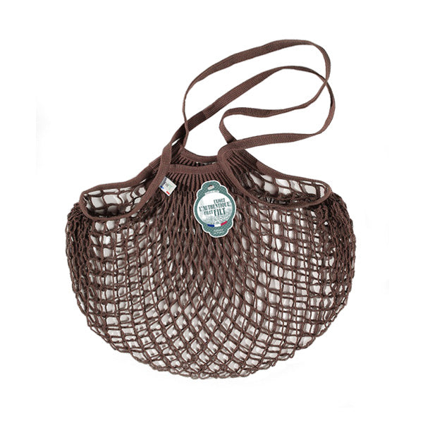 Filt Net Bag Brown – Long Handles - Elenfhant