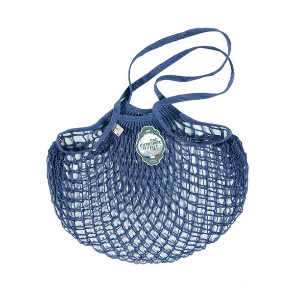 Filt Net Bag Jeans Blue – Long Handles - Elenfhant