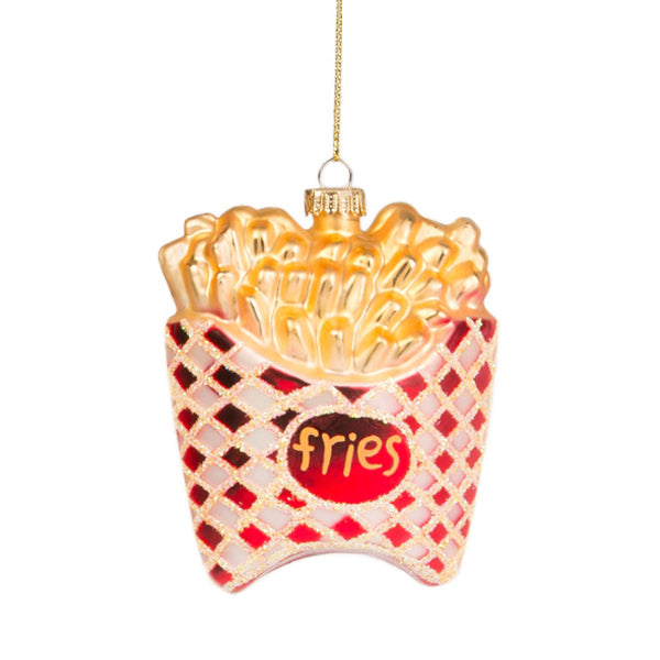 Glass Shaped Christmas Bauble - French Fries