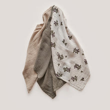 Garbo&Friends Muslin Burp Cloths (3 pcs) - Blackberry