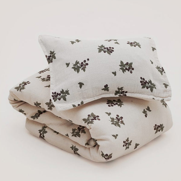 Garbo Friends Muslin Bedset Duvet Cover Set Blackberry Elenfhant