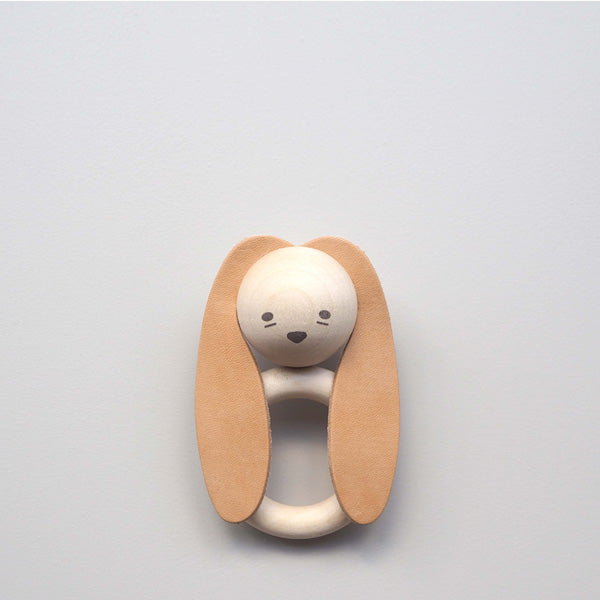 Leather teether best sale