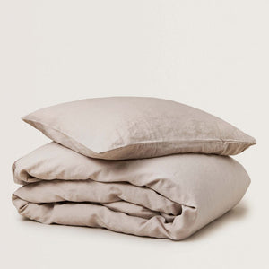 Garbo and Friends Linen Duvet Cover Set – Vanilla