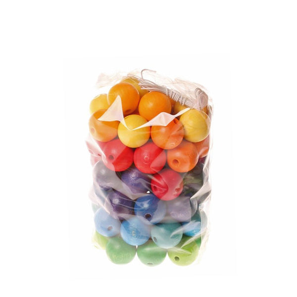 Grimm's Rainbow Wooden Beads Large 30mm - 96 pieces – Elenfhant