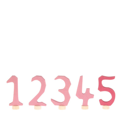 Grimm’s Decorative Numbers Set 1-5 – Pink