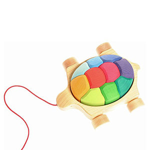 Grimm’s Pull Along Toy – Rainbow Turtle