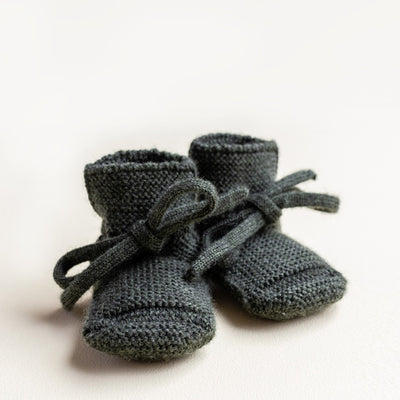 Hvid Knitted Booties – Pine