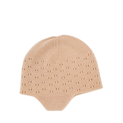 Hvid Knitted Hat Dua - Apricot