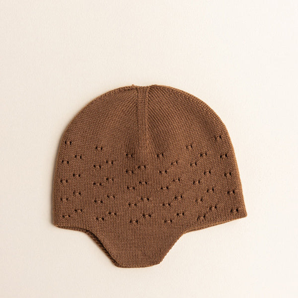 Hvid Knitted Hat Dua - Chocolate