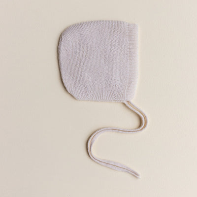 Hvid Knitted Bonnet Newborn - Off White