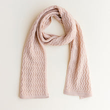 Hvid Knitted Scarf Fredrik - Apricot
