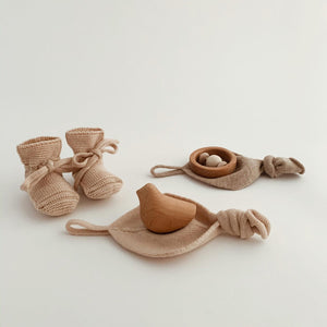 Hvid Titi Pacifier Holder – Sand