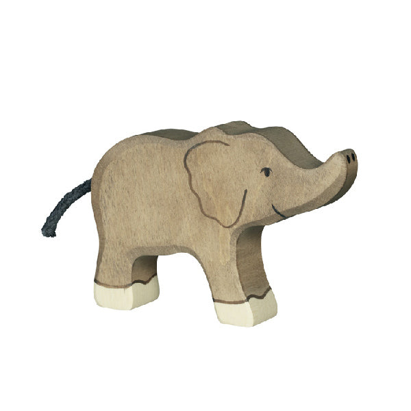 Holztiger Wooden Elephant Trunk Raised - Small