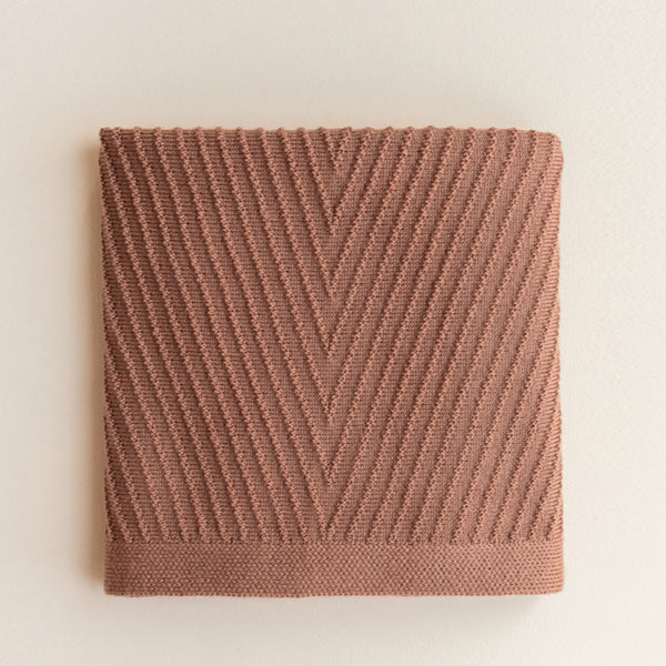 Hvid Blanket Akira Terracotta Elenfhant