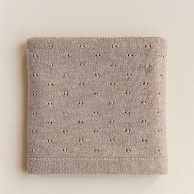 Hvid Blanket Bibi – Sand