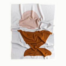 Hvid Blanket  Folie - Rust / Apricot