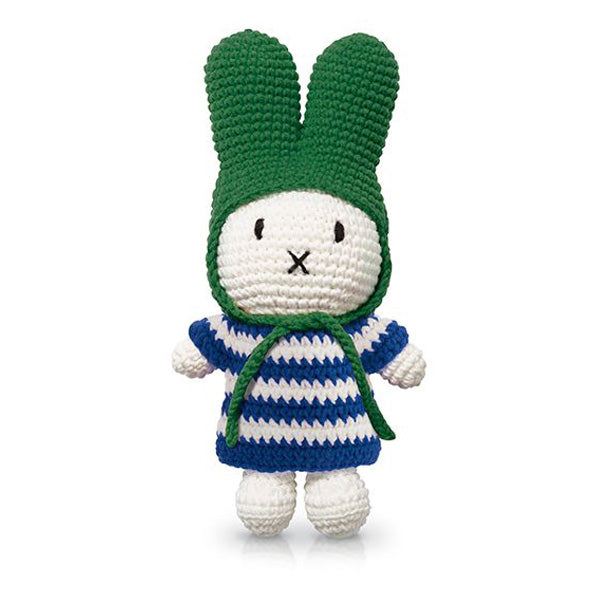 Just Dutch Miffy – Blue Striped Dress and Green Hat