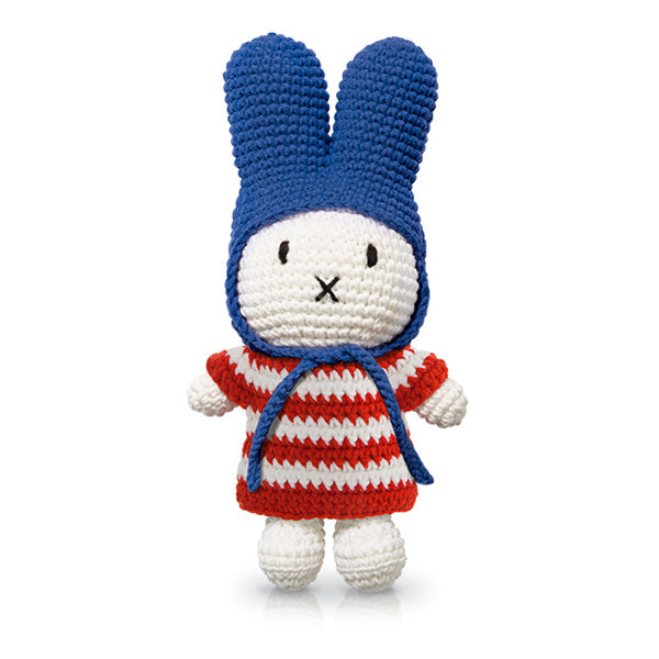 Just Dutch Miffy – Red Striped Dress and Blue Hat