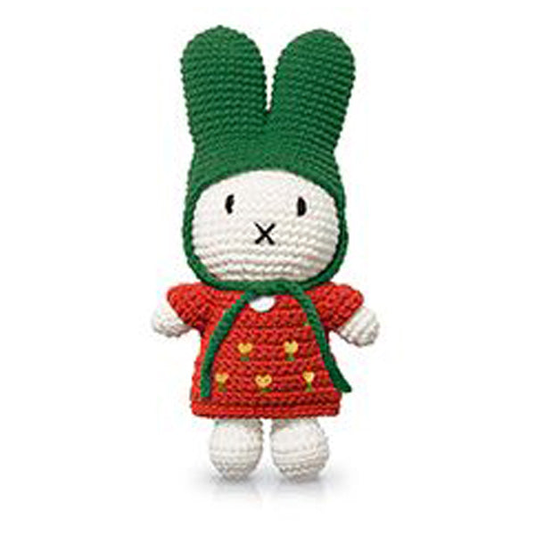 Just Dutch Miffy – Red Tulip Dress and Green Hat