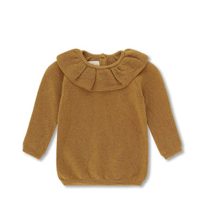 Konges Sløjd Fiol Collar Wool Knit Sweater – Mustard