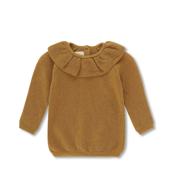 Konges Sløjd Fiol Collar Wool Knit Sweater – Mustard