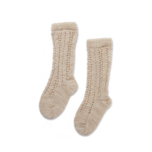 Konges Sløjd Wool Pointelle Socks - Creamy White