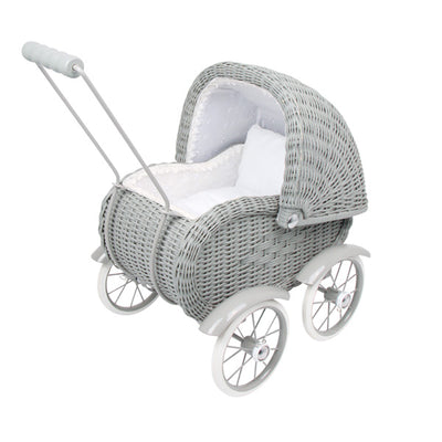 Legler Small Foot Dolls Pram –  Vintage Grey