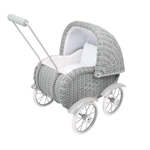 Legler Small Foot Dolls Pram –  Vintage Grey