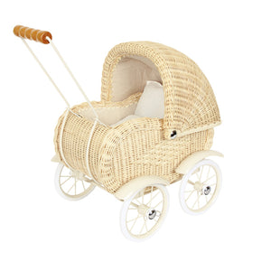 Legler Small Foot Dolls Pram – Wickerwork