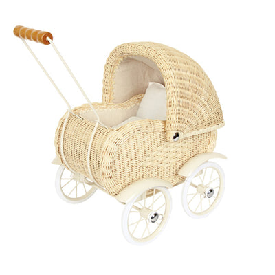 Legler Small Foot Dolls Pram – Wickerwork