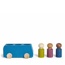 Lubulona Wooden Toy Bus - Blue