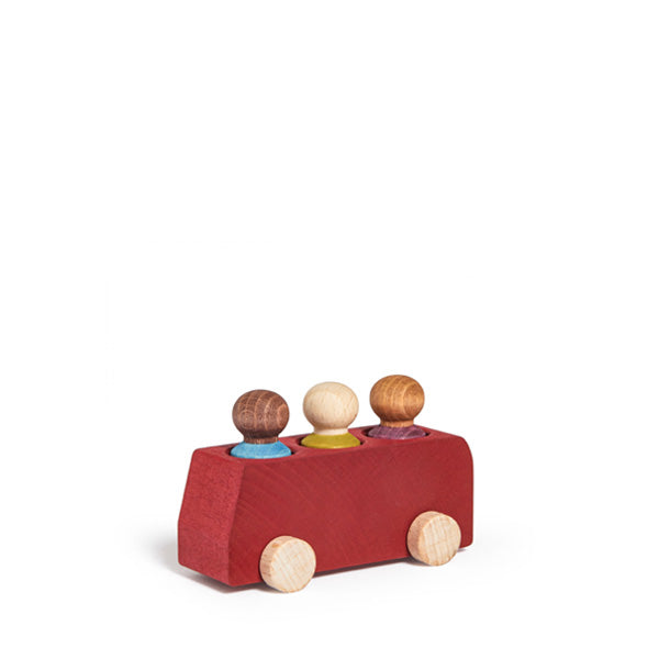Lubulona Wooden Toy Bus - Red