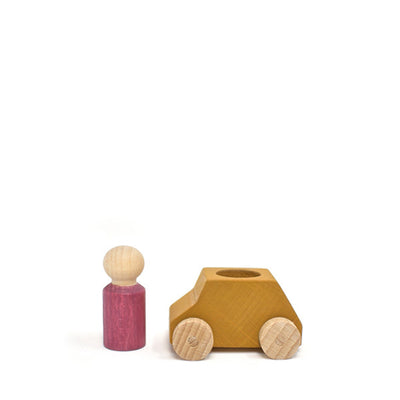 Lubulona Wooden Toy Car - Ochre