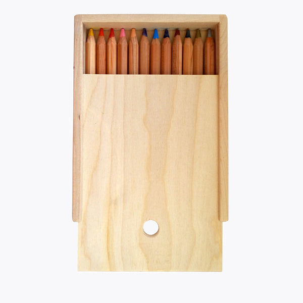 Lyra Color Giants - unlacquered - 12 Pencils in Wooden Case