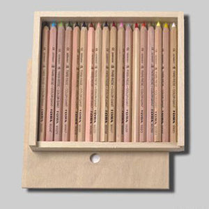 Lyra Color Giants - unlacquered - 18 Pencils in Wooden Case