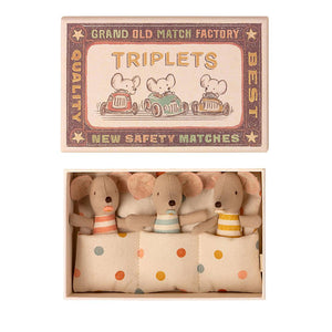 Maileg Baby Mice - Triplets in Matchbox