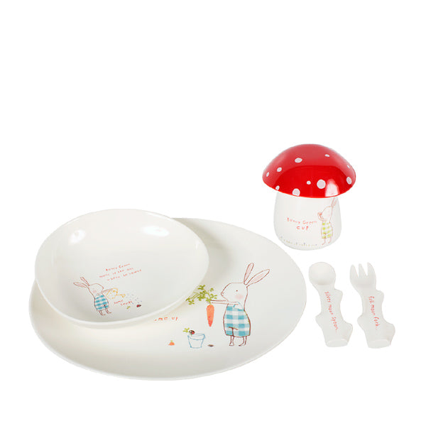Maileg Bunny Green Melamine Set 6 parts