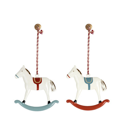 Maileg Metal Ornament, Rocking Horse - Set of 2