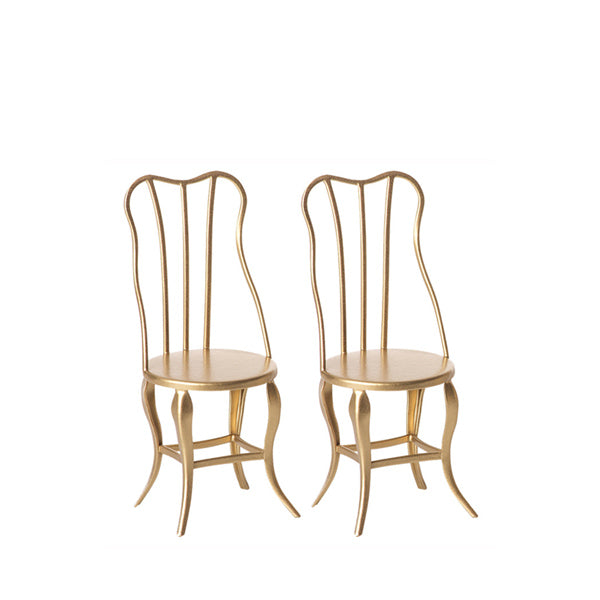 Maileg Vintage Chair Micro 2 Pack – Gold