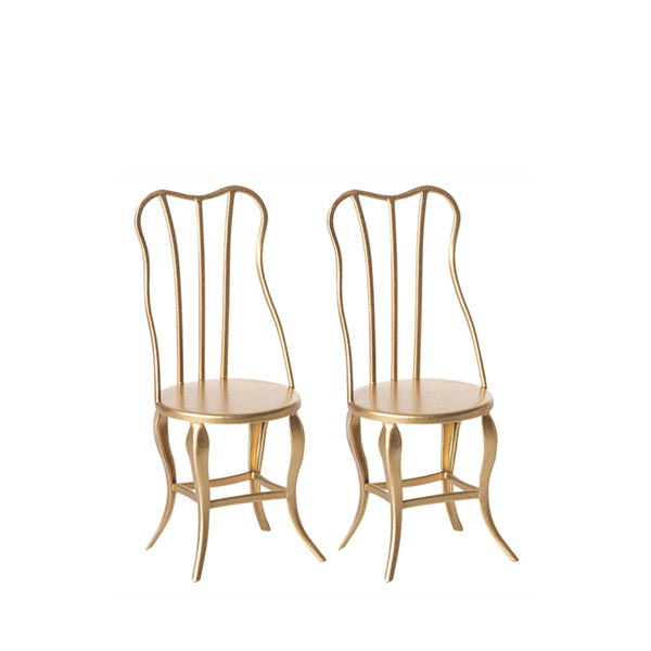 Maileg Vintage Chair Micro 2 Pack – Gold