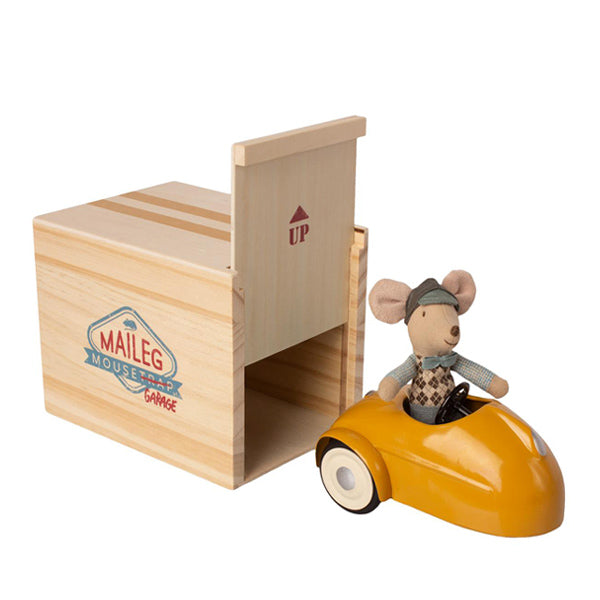 Maileg Mouse Car with Garage - Yellow
