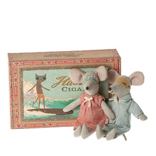 Maileg Mum & Dad Mice in Cigarbox