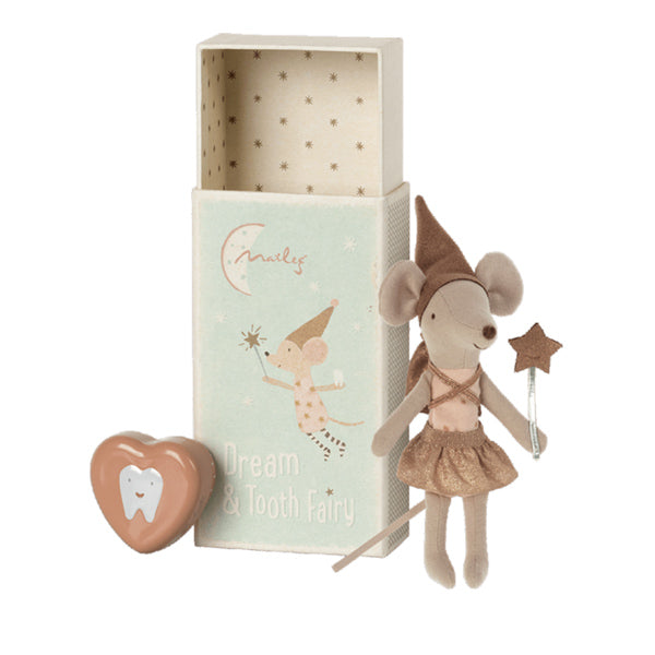 Maileg Tooth Fairy Mouse in Matchbox - Rose